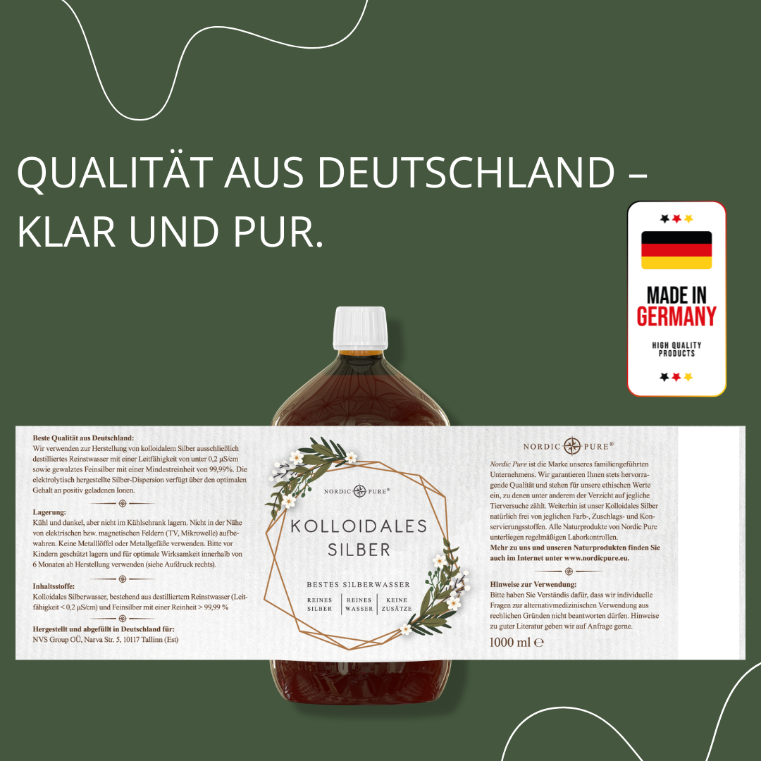 Kolloidales Silber, 25 - 100ppm (250 - 1000ml)