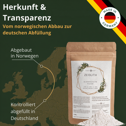 Zeolith Pulver (95% Klinoptilolith-Anteil), extra fein (für Tiere)