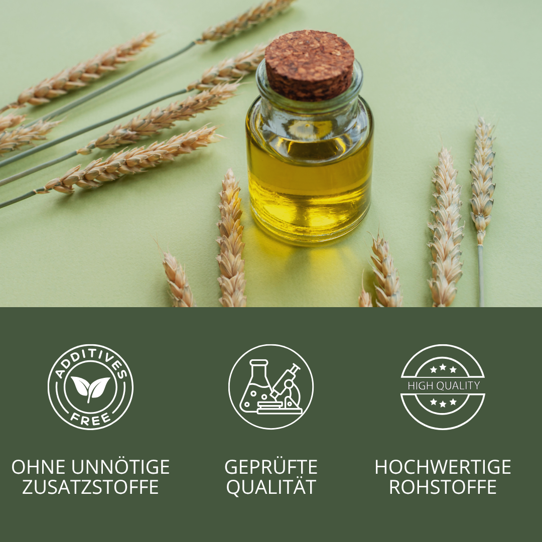 Weizenkeimöl, erste Pressung, kaltgepresst