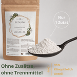 Zeolith Pulver (95% Klinoptilolith-Anteil), extra fein (für Tiere)