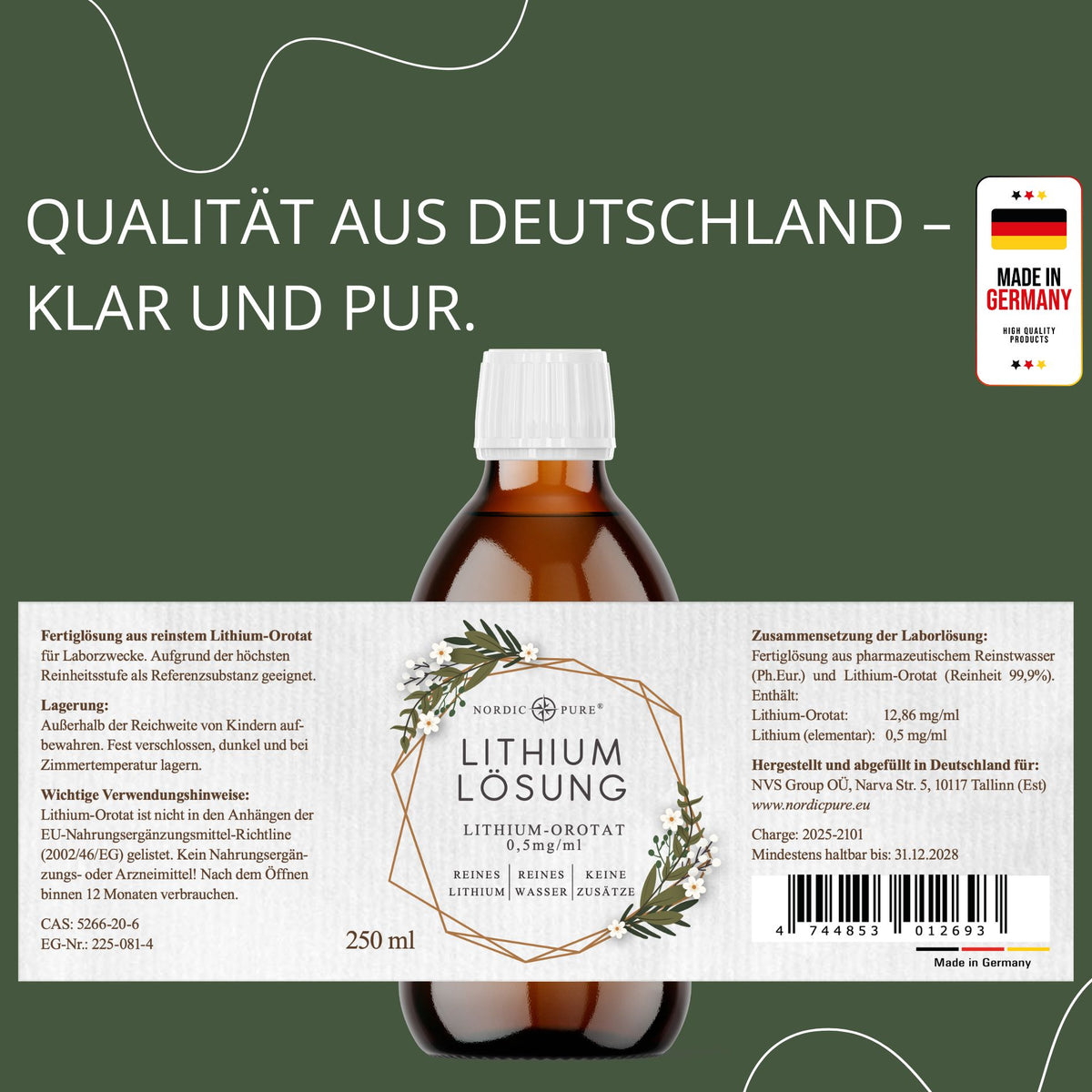 Lithiumorotat 250ml | 500ppm