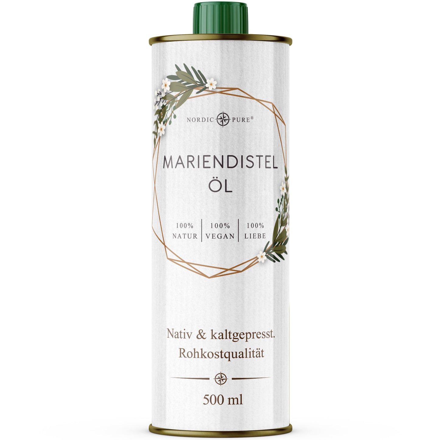 Mariendistelöl 500 ml – kaltgepresst (Silybum marianum)