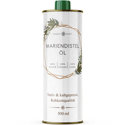 Mariendistelöl 500 ml – kaltgepresst (Silybum marianum)